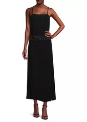 Misook Sparkle Stretch Woven Straight Maxi Skirt