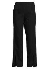 Misook Split-Hem Straight-Leg Pants