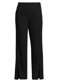 Misook Split-Hem Straight-Leg Pants