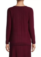 Misook Striped-Knit Cashmere Tunic