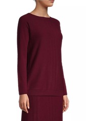 Misook Striped-Knit Cashmere Tunic