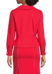 Misook Surplice Neck Peplum Blouse