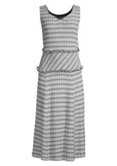 Misook Tweed Drop-Waist Midi-Dress