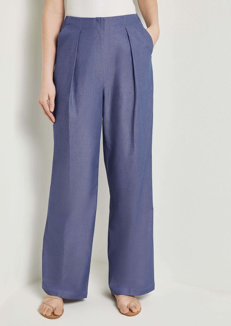 Misook Zipper Fly Wide Leg Pants