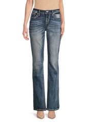 Miss Me Mid Rise Embroidered Bootcut Jeans