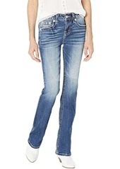 Miss Me SW Longhorn Mid-Rise Boot Jeans in Medium Blue