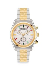 Missoni 331 Active IP Two Tone Gold Stainless Steel Bracelet Chronograph Watch