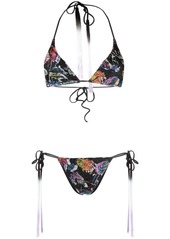 Missoni abstract-print tie-fastening bikini set