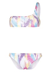 Missoni asymmetric zigzag-weave bikini set