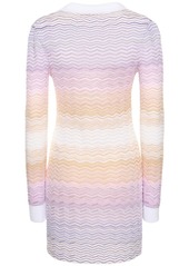 Missoni Chevron Cotton Blend Knit Mini Dress