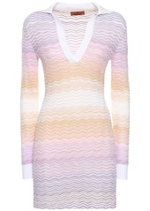 Missoni Chevron Cotton Blend Knit Mini Dress