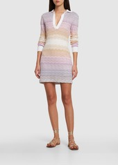 Missoni Chevron Cotton Blend Knit Mini Dress