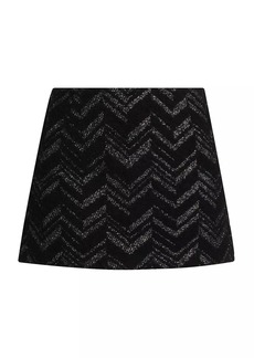 Missoni Chevron Cotton-Blend Miniskirt