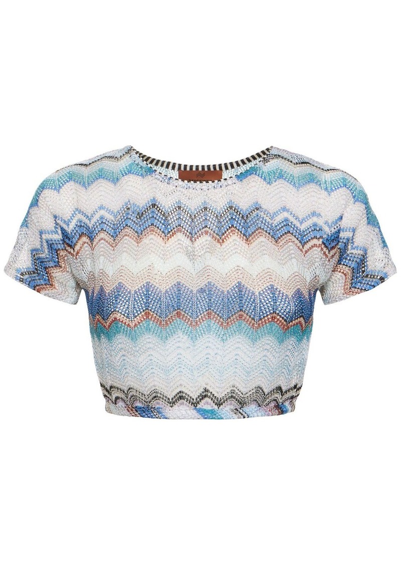 Missoni Chevron Crochet Lurex Crop Top