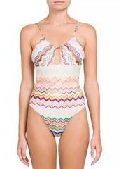 Missoni Chevron Cut-Out One-Piece Swimsuit