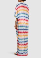 Missoni Chevron Draped Lurex Long Dress