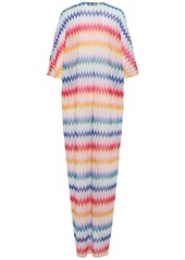 Missoni Chevron Draped Lurex Long Dress