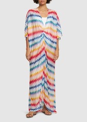 Missoni Chevron Draped Lurex Long Dress