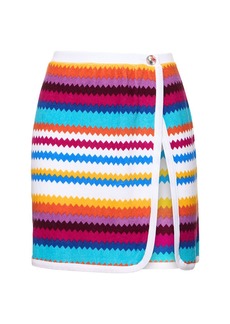 Missoni Chevron French Terry Knit Mini Skirt