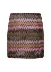 Missoni Chevron Lurex High Rise Mini Skirt