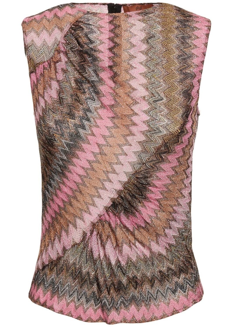 Missoni Chevron Lurex Sleeveless Top