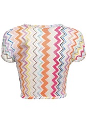 Missoni Chevron Lurex Zig Zag S/s Crop Top