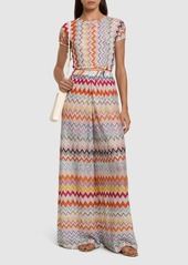 Missoni Chevron Lurex Zig Zag S/s Crop Top