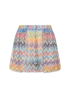 Missoni Chevron Lurex Zigzag Elastic Shorts