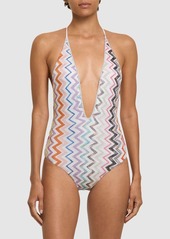 Missoni Chevron Lurex Zigzag One Piece Swimsuit