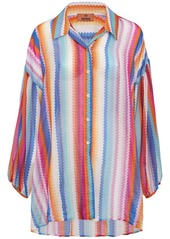 Missoni Chevron Print Cotton & Silk Shirt