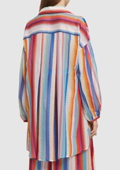 Missoni Chevron Print Cotton & Silk Shirt