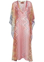 Missoni Chevron Printed Long V-neck Kaftan Dress