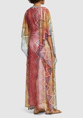 Missoni Chevron Printed Long V-neck Kaftan Dress