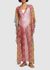 Missoni Chevron Printed Long V-neck Kaftan Dress