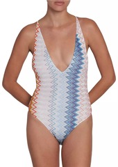 Missoni Chevron Strappy One-Piece Swimsuit