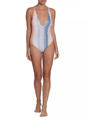 Missoni Chevron Strappy One-Piece Swimsuit