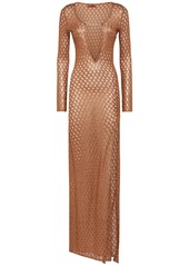 Missoni Crochet Lurex V-neck Long Dress