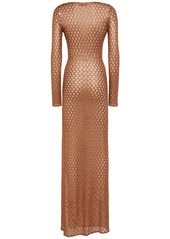 Missoni Crochet Lurex V-neck Long Dress