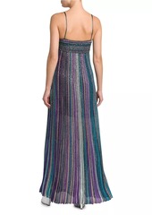 Missoni Embellished Metallic Striped Maxi Dress