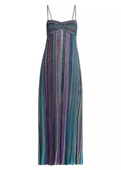 Missoni Embellished Metallic Striped Maxi Dress