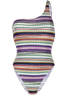 Missoni fine-knit pattern-print swimsuit