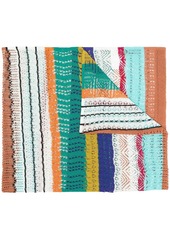 Missoni fine knit stripe scarf