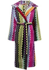 Missoni Giacomo belted hooded bathrobe