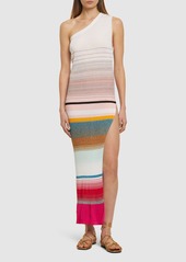 Missoni Knit Lurex One-shoulder Long Dress