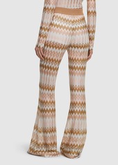 Missoni Knit Viscose Lamé Flared Pants