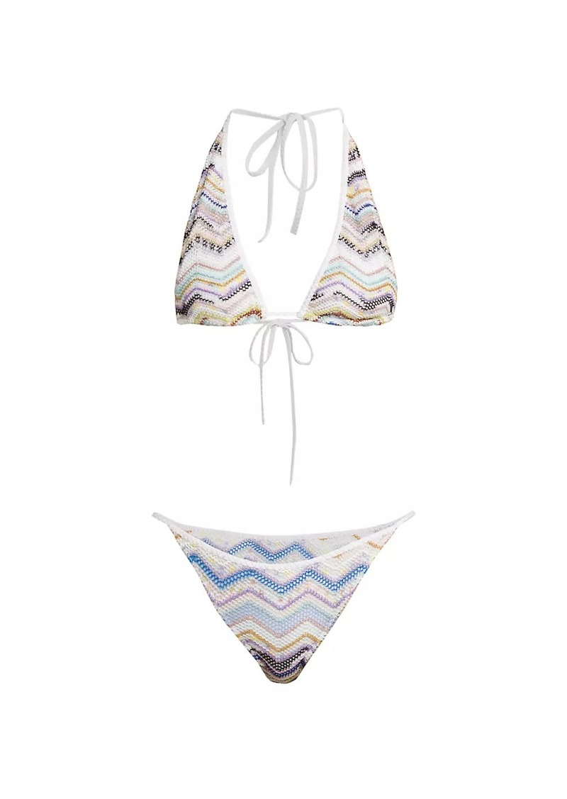 Missoni Knit Zigzag Triangle Bikini Set