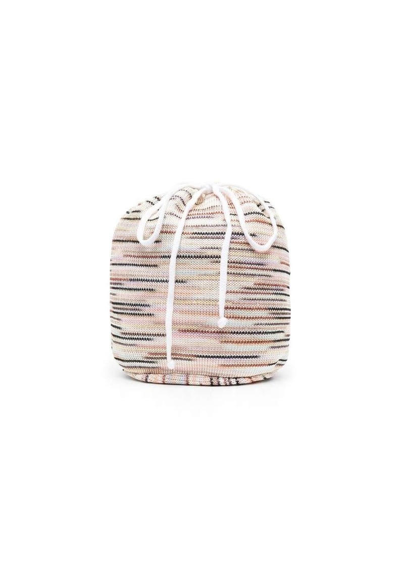 Missoni knitted drawstring bucket bag
