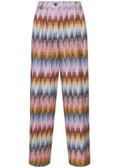 Missoni Lamé Chevron Elastic Wide Pants