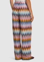 Missoni Lamé Chevron Elastic Wide Pants