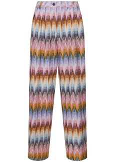 Missoni Lamé Chevron Elastic Wide Pants